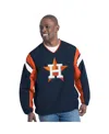 G-iii Sports By Carl Banks Men's Navy Houston Astros Double Coverage V-neck Pullover Hoodie In Blue