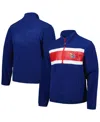 G-iii Sports By Carl Banks Men's Navy Kansas Jayhawks Pinch Runner Half-zip Sweatshirt In Gold