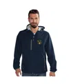 G-iii Sports By Carl Banks Men's Navy Milwaukee Brewers Double Play Hooded Lightweight Full-zip Jacket