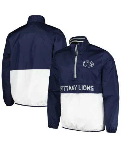 G-iii Sports By Carl Banks Men's Navy Penn State Nittany Lions Cornerman Half-zip Top