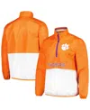 G-iii Sports By Carl Banks Men's Orange Clemson Tigers Cornerman Half-zip Top In Orange