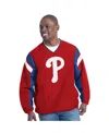 G-iii Sports By Carl Banks Red Philadelphia Phillies Double Coverage V-neck Pullover In Red