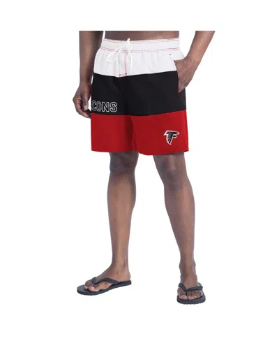 G-iii Sports By Carl Banks Men's Red/black Atlanta Falcons Sunrise Volley Swim Shorts In Multi