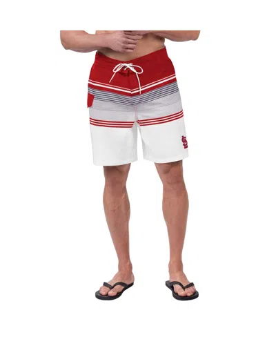 G-iii Sports By Carl Banks Men's Red/white St. Louis Cardinals Jump Shot Volley Board Shorts In Multi