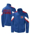 G-iii Sports By Carl Banks Men's Royal Chicago Cubs Earned Run Full-zip Jacket In Royal