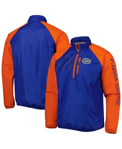 G-iii Sports By Carl Banks Men's Royal/orange Florida Gators Point Guard Raglan Half-zip Jacket In Royal,orange