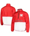 G-iii Sports By Carl Banks Men's Scarlet Nebraska Huskers Cornerman Half-zip Top In Scarlet