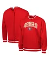 G-iii Sports By Carl Banks Men's Scarlet San Francisco 49ers Adaptive Blocker Fleece Pullover Sweatshirt In Red