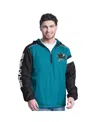 G-iii Sports By Carl Banks Men's Teal/black San Jose Sharks Lateral Half-zip Hoodie Jacket In Multi