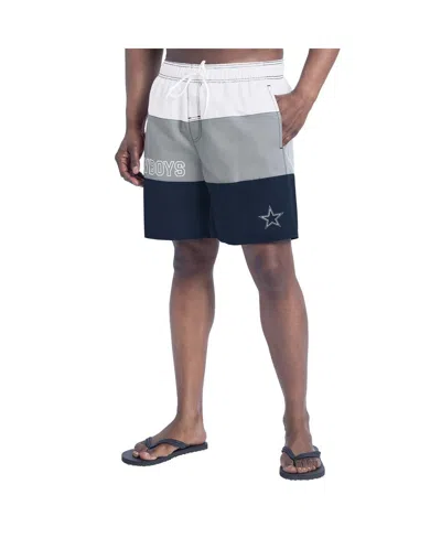G-iii Sports By Carl Banks Men's White/gray Dallas Cowboys Sunrise Volley Swim Shorts In White,gray