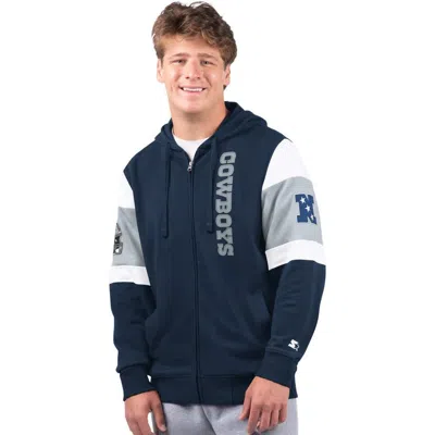 G-iii Sports By Carl Banks Navy Dallas Cowboys Extreme Full-zip Hoodie