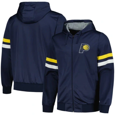 G-iii Sports By Carl Banks Navy Indiana Pacers Contender Full-zip Hoodie Jacket