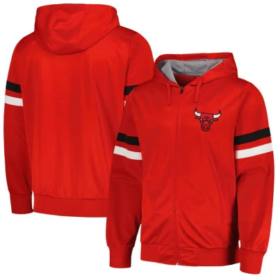 G-iii Sports By Carl Banks Red Chicago Bulls Contender Full-zip Hoodie Jacket
