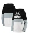 G-iii Sports By Carl Banks Women's  Black And Gray Chicago White Sox Block And Tackle Colorblock Pull In Black,gray