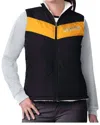 G-iii Women's Pittsburgh Steelers Reversible Game Rule Vest In Black In Black