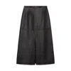 G. Label By Goop A-line Leather Skirt In Black