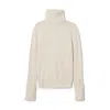 G. Label By Goop Cuffed Turtleneck In Ivory Mouline