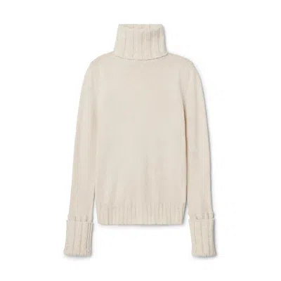 G. Label By Goop Cuffed Turtleneck In Ivory Mouline