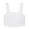 G. Label By Goop Emerson Square-neck Top In White
