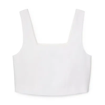 G. Label By Goop Emerson Square-neck Top In White