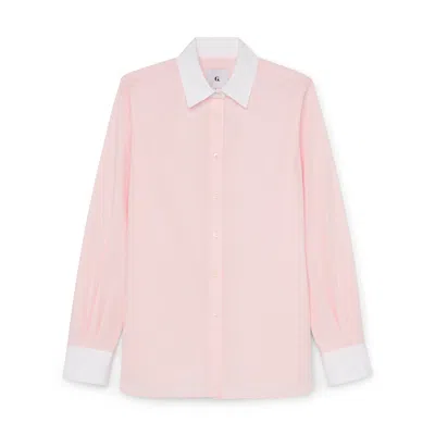 G. Label By Goop Essential Button-down In Pink,white