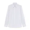 G. Label By Goop Essential Button-down In White,blue Stripe