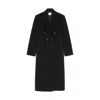 G. Label By Goop Exaggerated Double-breasted Overcoat In Black
