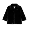 G. Label By Goop Faux-fur High-collar Jacket In Black