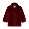 G. Label By Goop Faux-fur High-collar Jacket In Oxblood