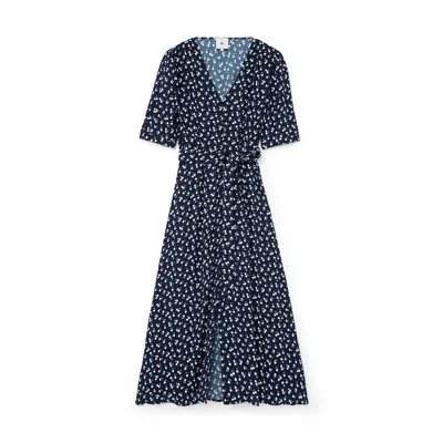 G. Label By Goop Market Dress In Navy,white Cherry