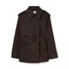 G. Label By Goop Nina Trench Jacket In Dark Brown
