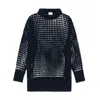 G. Label By Goop Open-weave Pullover In Navy