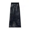 G. Label By Goop Open-weave Skirt In Navy