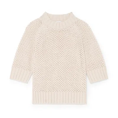 G. Label By Goop Open-weave Sweater In Ivory