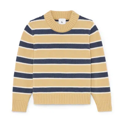 G. Label By Goop Prep School Sweater In Butter,denim,white