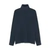 G. Label By Goop Silk Turtleneck In Navy