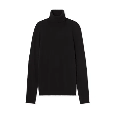 G. Label By Goop Slim Cashmere Turtleneck In Black