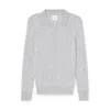 G. Label By Goop Soleil Ribbed Polo In Light Grey