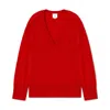 G. Label By Goop The Boyfriend V-neck Sweater In Red