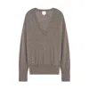 G. Label By Goop The Boyfriend V-neck Sweater In Tawney