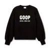 G. Label By Goop The Graphic Puff-sleeve Sweatshirt In Black