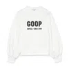 G. Label By Goop Wu Graphic Puff-sleeve Pullover In Ivory