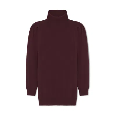 G. Label By Goop The Signature Cashmere Turtleneck In Oxblood