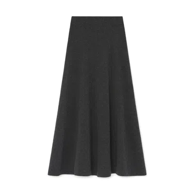G. Label By Goop The Sleek Knit Skirt In Charcoal