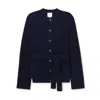 G. Label By Goop The Slim Belted Cardigan In Navy