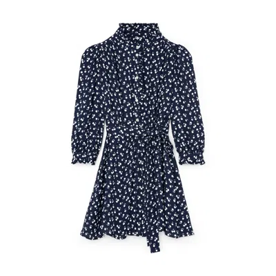 G. Label By Goop Umbria Dress In Navy,white Cherry