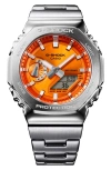 G-shock Men's Japanese Quartz Silver Tone Stainless Steel Watch, 49.3mm, Gms2110d-4a In Silver
