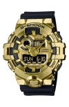 G-shock Men's Japanese Quartz Black Resin Watch, 53.4mm, Gm700g-9a In Gold