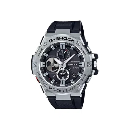 Pre-owned G-shock Analog Black Dial Stainless Steel Men's Watch Gstb100-1a