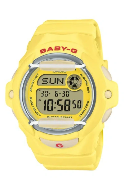 G-SHOCK G-SHOCK BABY-G DIGITAL RESIN STRAP WATCH, 42.6MM